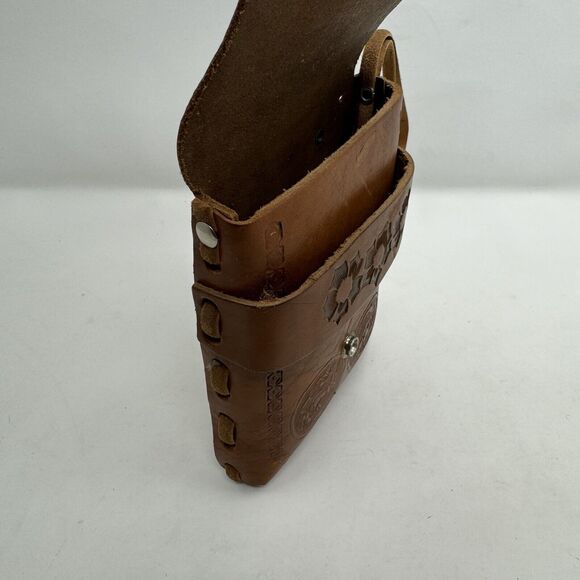 Vintage Leather Clutch Wristlet Large Belt Loop Western Boho - Picture 10 of 12